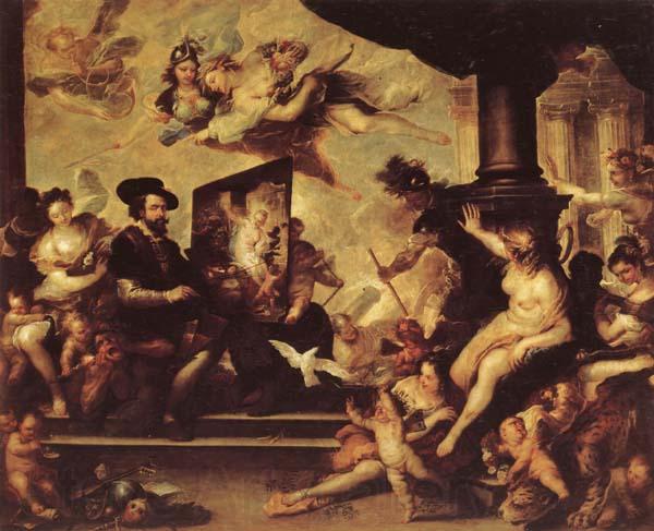 Luca Giordano Rubens Painting an Allegory of Peace